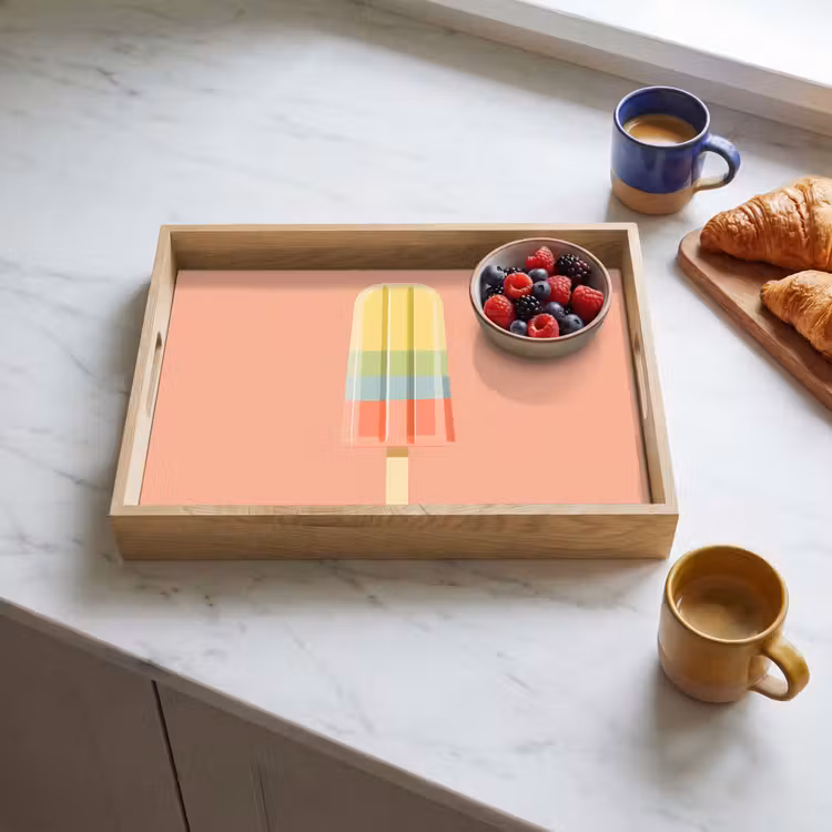 Plateau - Glace à l'eau - Teintes pastel - Minimaliste — 3