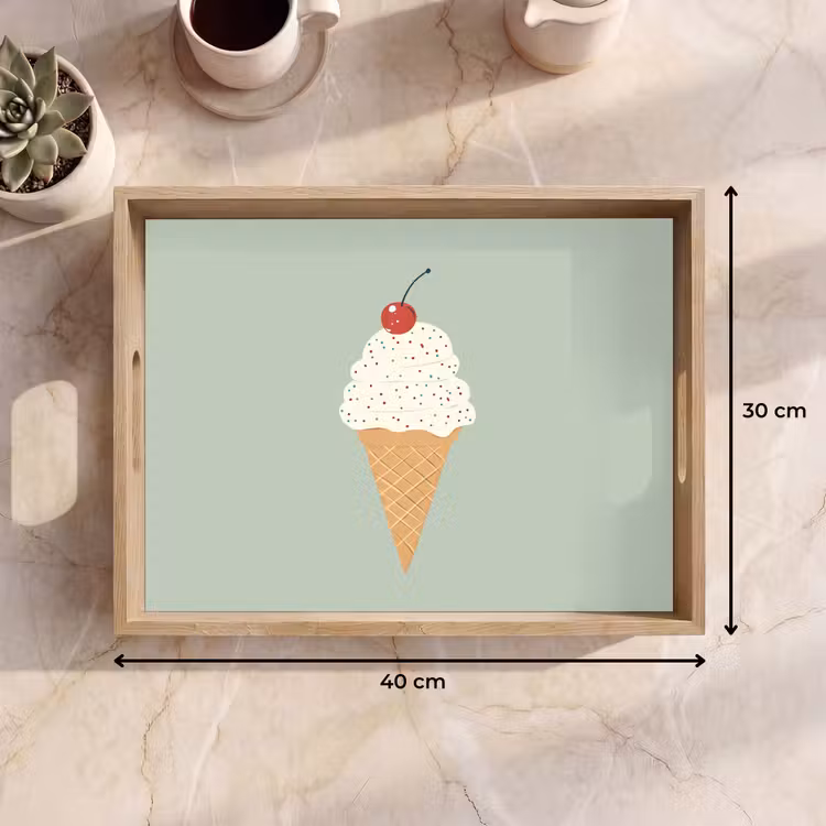 Plateau - Illustration - Glace - Mouchetures - Cerise — 7