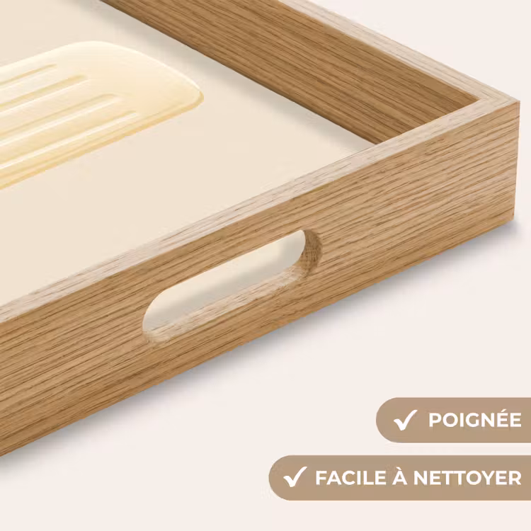Plateau - Minimaliste - Glace à l'eau - Bâton - Beige — 8