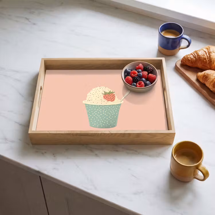 Plateau - Plateau - Glace - Fraise - Rose — 3