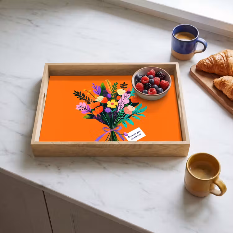 Plateau - Carte - Bouquet - Fleurs — 3