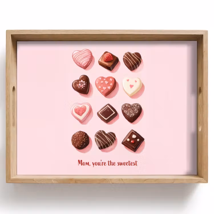 Plateau - Chocolats - En forme de cœur - Chéri(e) — 1