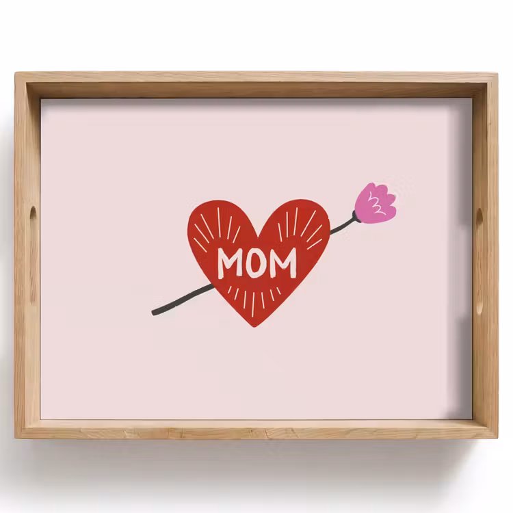 Plateau - Coeur - Rouge - Fleur - Mère — 1