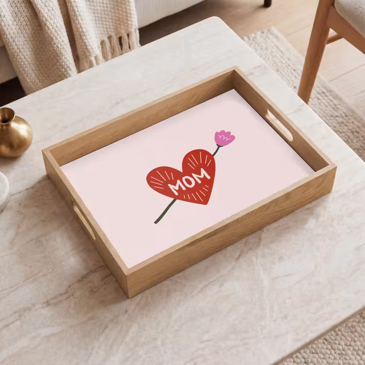Plateau - Coeur - Rouge - Fleur - Mère — 2