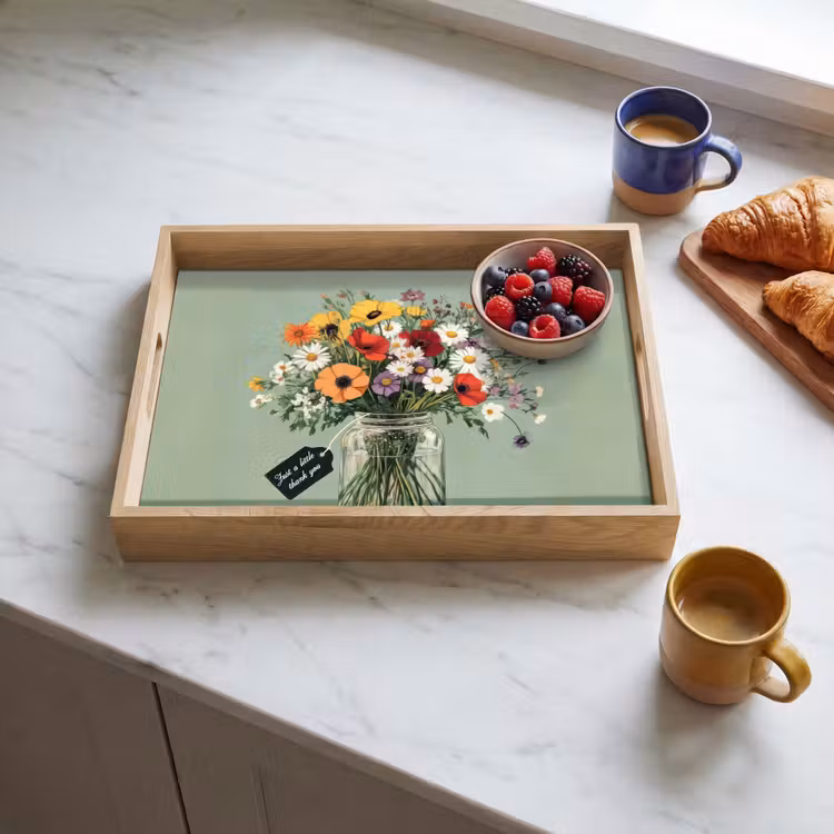Plateau - Fleurs - Vase - Carte — 3