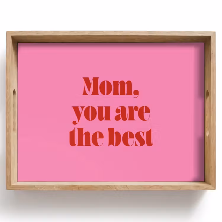Plateau - Mère - Message - Rose — 1