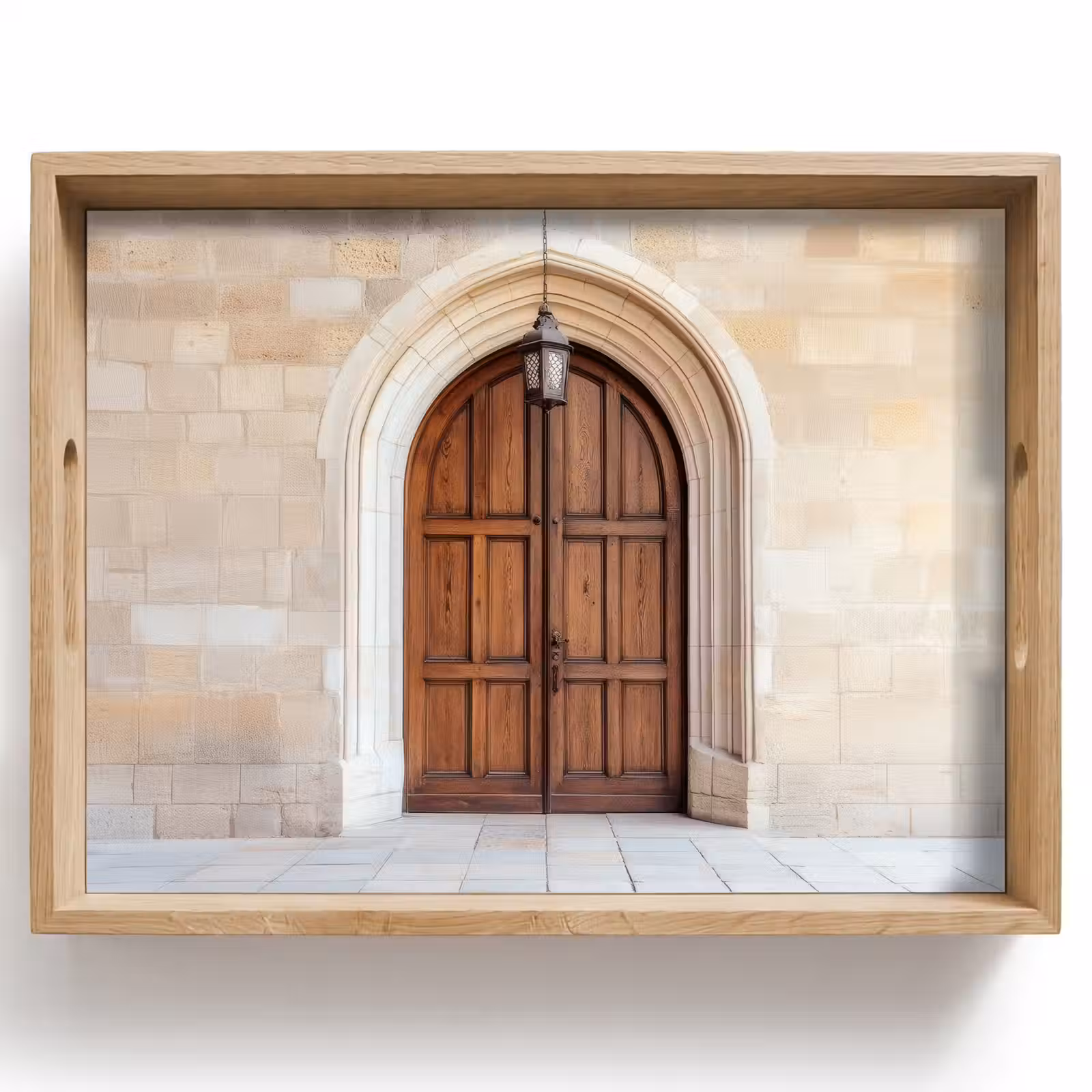 Plateau - Bois - Porte - Lanterne — 1