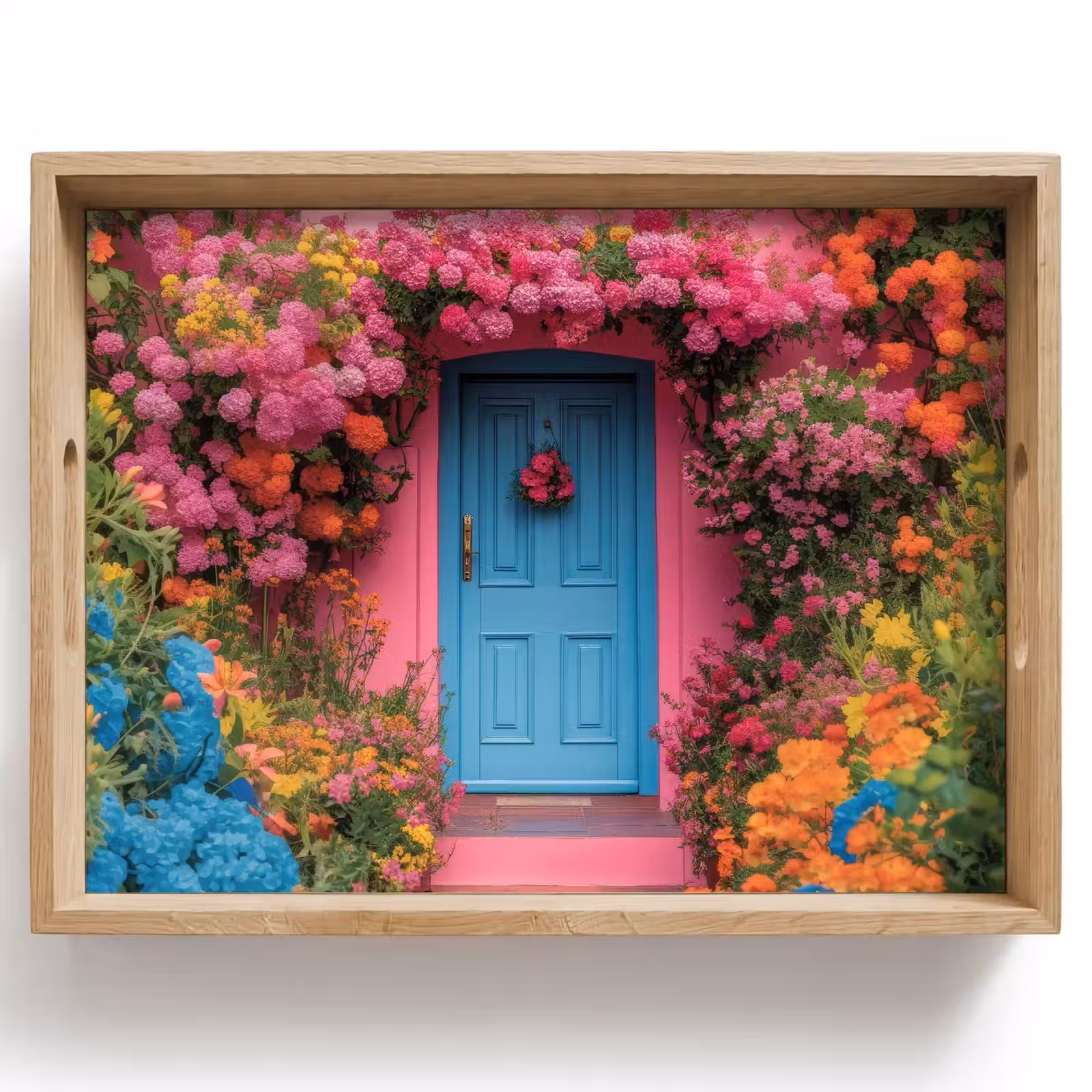 Plateau - Fleurs - Porte - Rose — 1