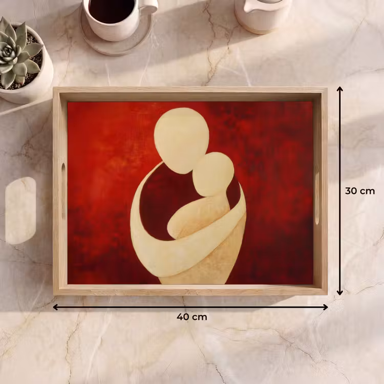 Plateau - Abstrait - Mère - Enfant - Rouge — 7