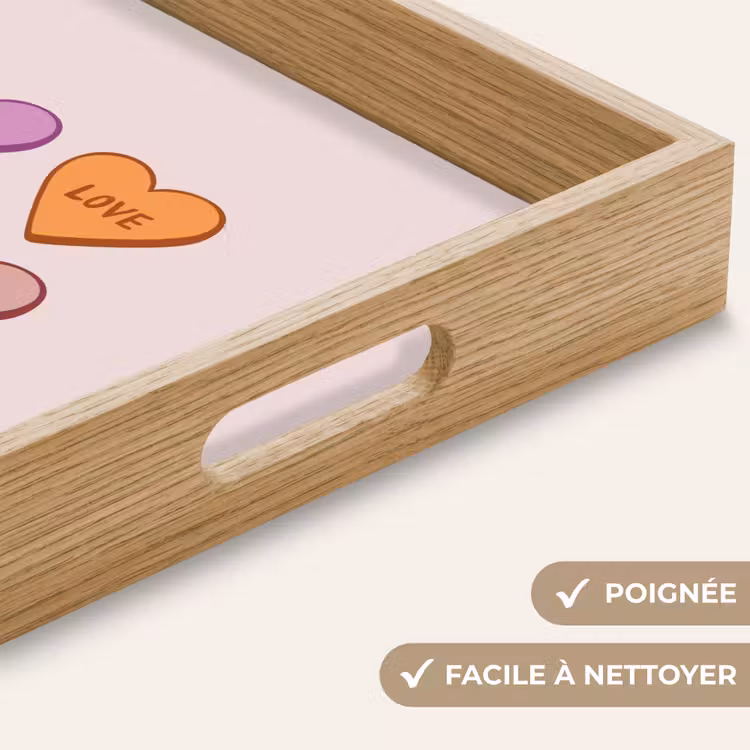Plateau - Coeurs - Pastel - Amour - Mère — 8