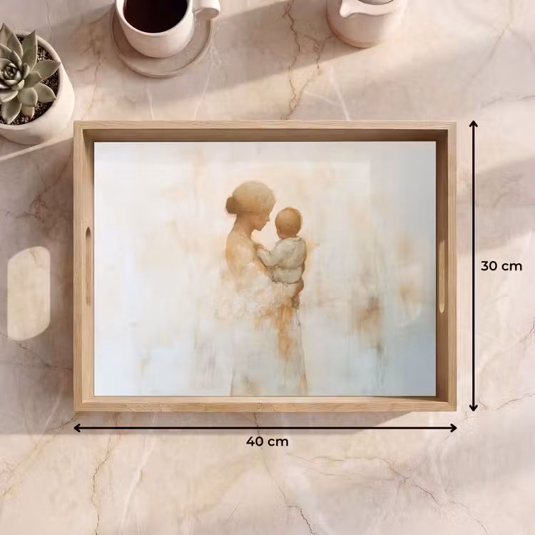 Plateau - Enfant - Mère - Aquarelle — 7
