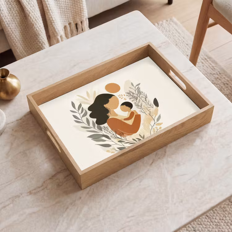 Plateau - Illustration - Mère - Enfant - Amour — 2