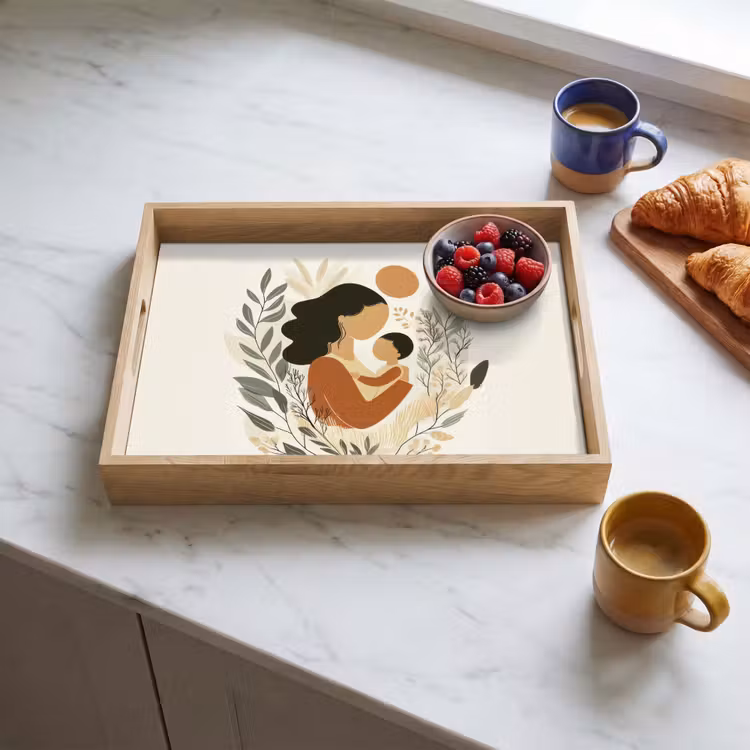 Plateau - Illustration - Mère - Enfant - Amour — 3