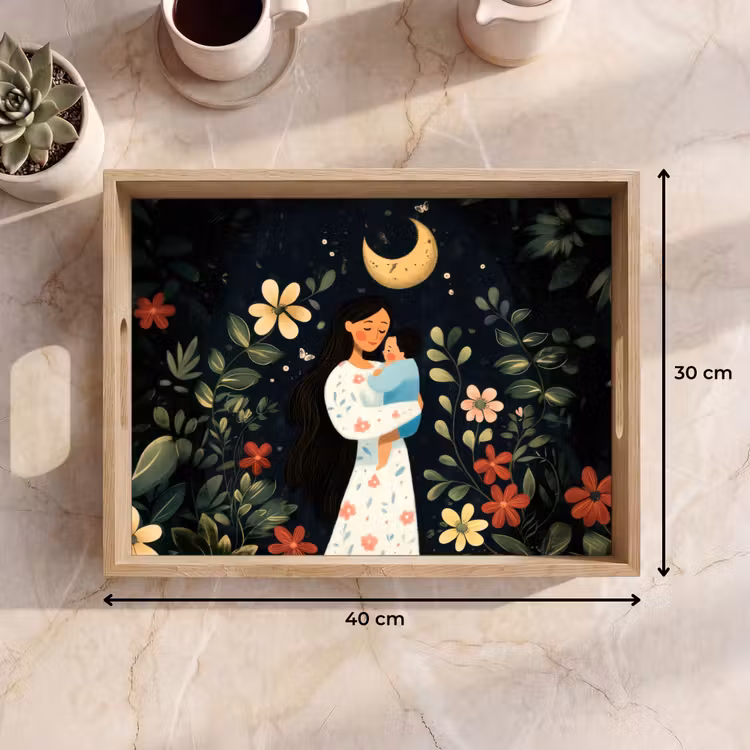 Plateau - Mère - Enfant - Coloré - Fleurs — 7
