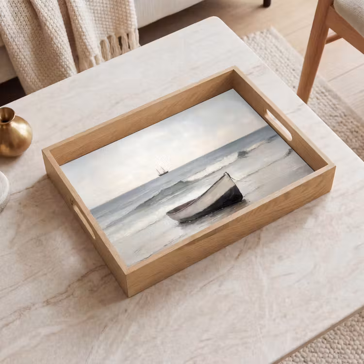 Plateau - Bateau à rames - Mer - Horizon — 2