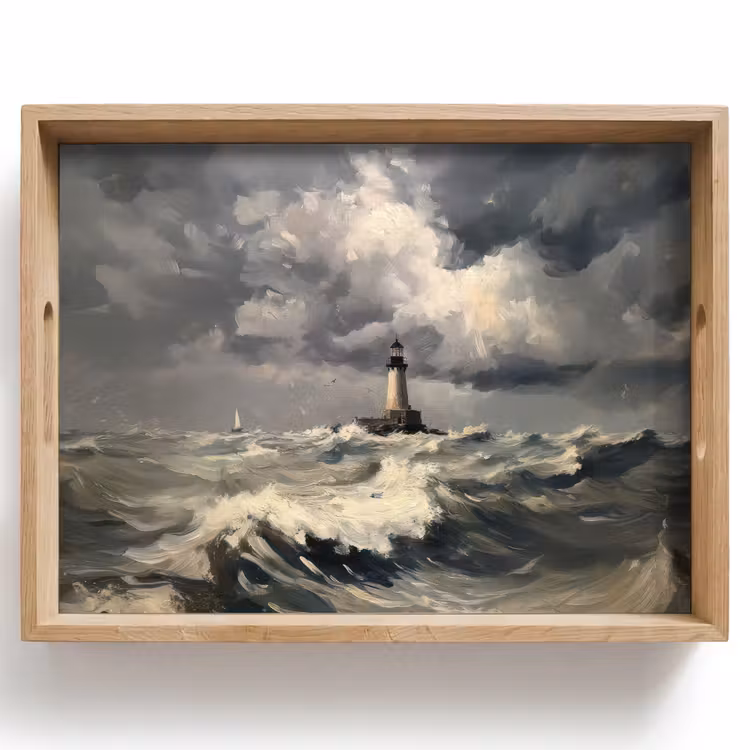 Plateau - Phare - Vagues - Tempête — 1