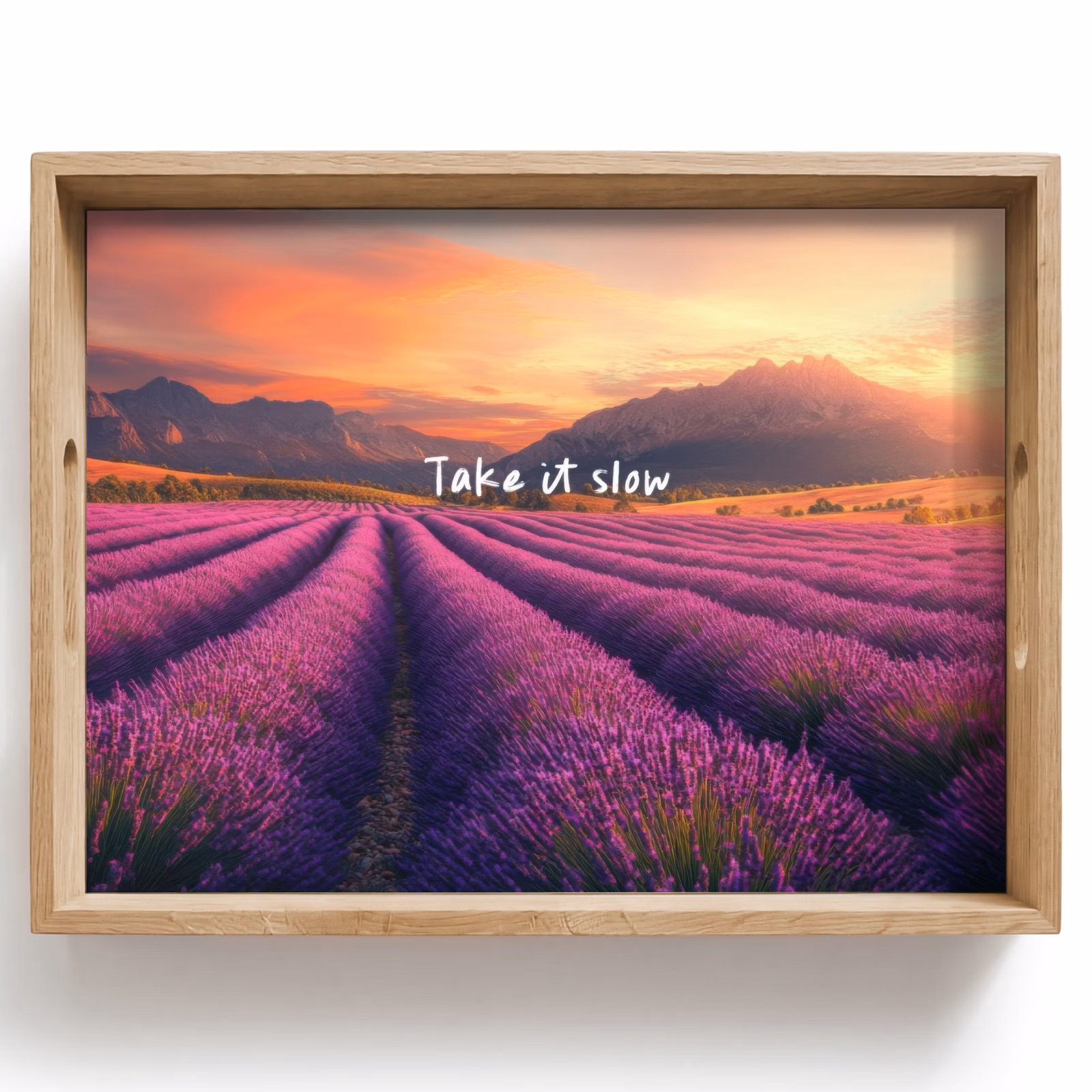 Plateau - Champ de lavande - Citation - Coucher de soleil — 1