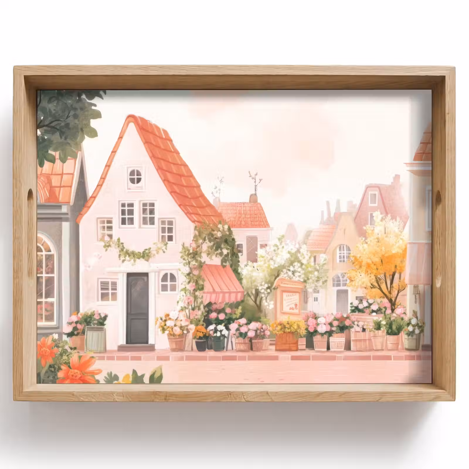 Plateau - Fleurs - Maisons - Village — 1