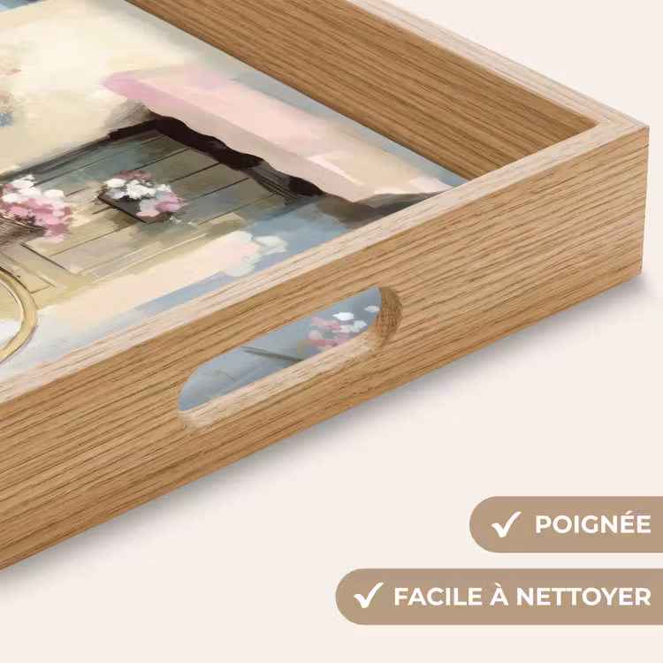 Plateau - Bicyclette - Couleurs pastel - Fleurs — 8