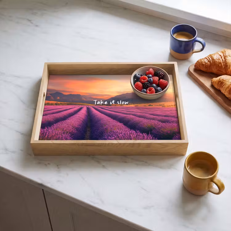Plateau - Champ de lavande - Citation - Coucher de soleil — 3