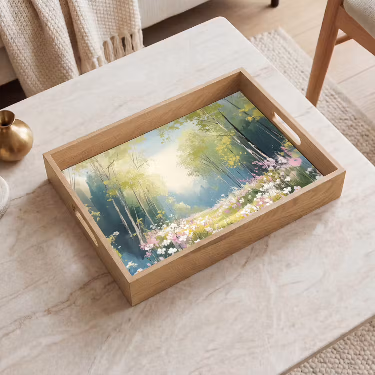 Plateau - Forêt - Style de peinture - Coloré — 2