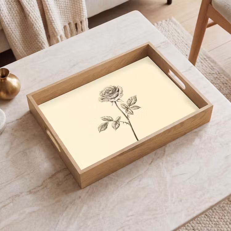 Plateau - Illustration - Noir - Rose — 2