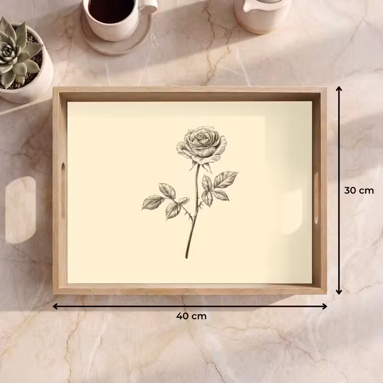 Plateau - Illustration - Noir - Rose — 7