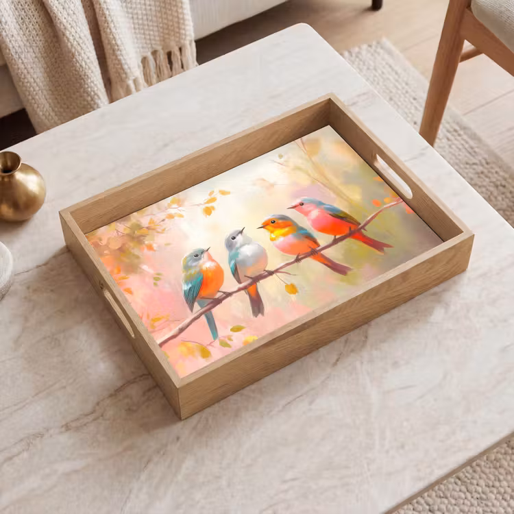 Plateau - Oiseaux - Coloré - Branche — 2