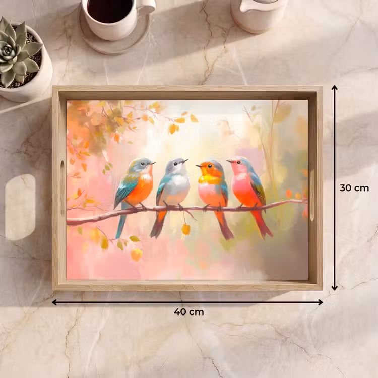 Plateau - Oiseaux - Coloré - Branche — 7