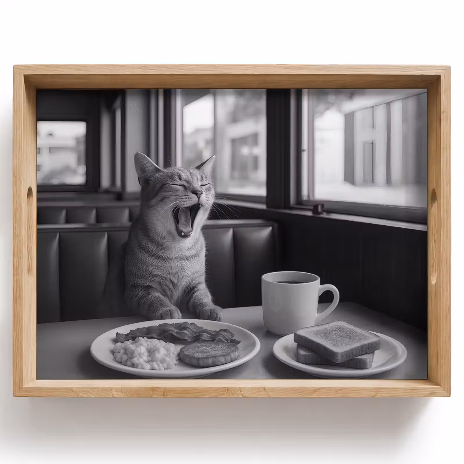 Plateau - Chat - Café - Pain - Noir — 1