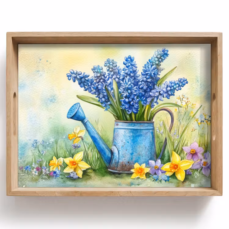 Plateau - Arrosoir - Lavande - Fleurs — 1