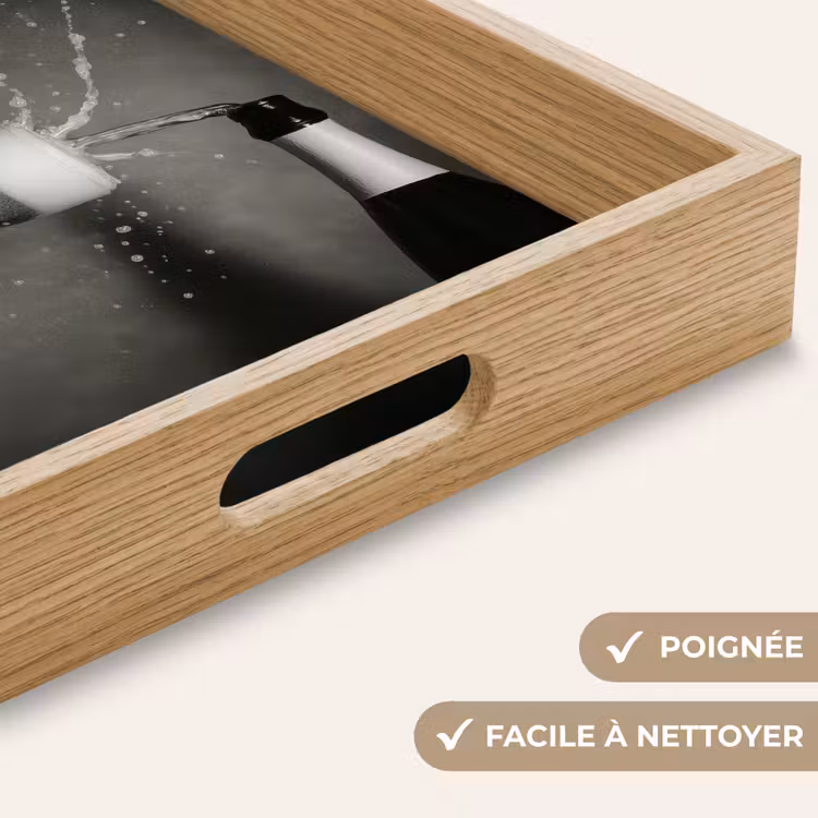 Plateau - Bouteille de champagne - Verre - Minimaliste - Splashes — 8