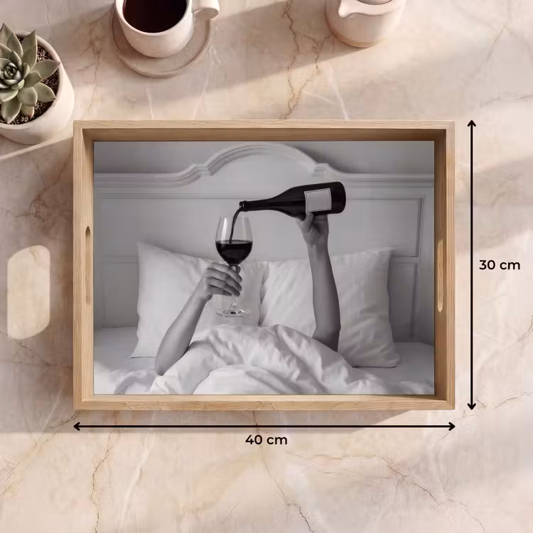 Plateau - Draps - Bras - Vin - Verre — 7