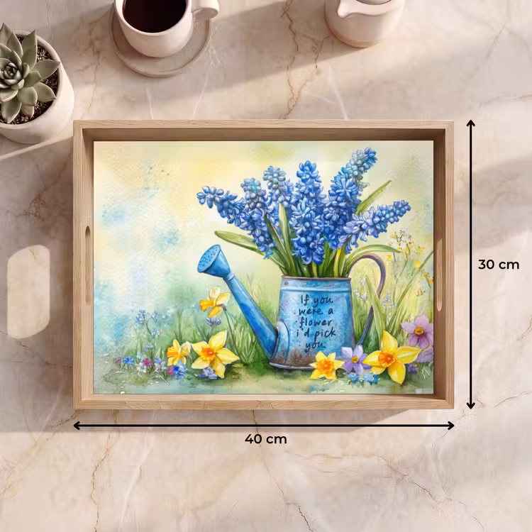 Plateau - Fleurs de lavande - Citation - Arrosoir — 7