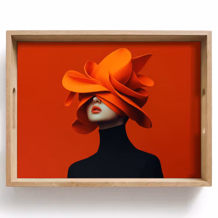 Plateau - Orange - Chapeau - Femme — 1