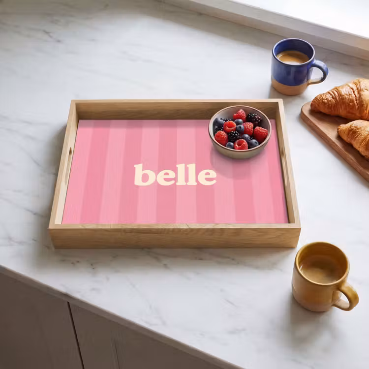 Plateau - Rose - Rayé - Belle — 3