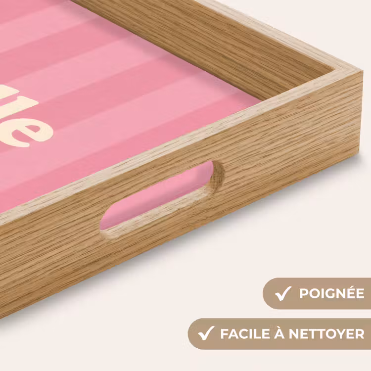 Plateau - Rose - Rayé - Belle — 8