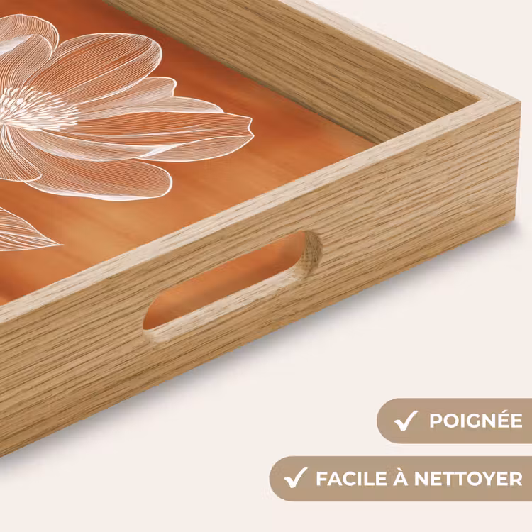Plateau - Fleur - Minimaliste - Blanc — 8