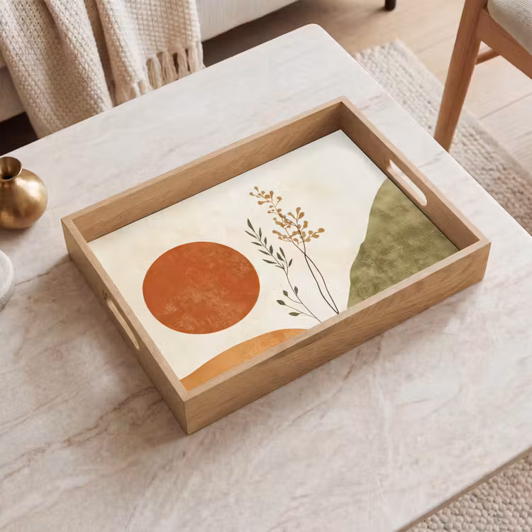 Plateau - Soleil - Abstrait - Branches - Orange — 2