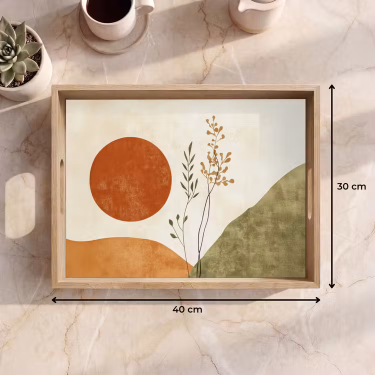 Plateau - Soleil - Abstrait - Branches - Orange — 7