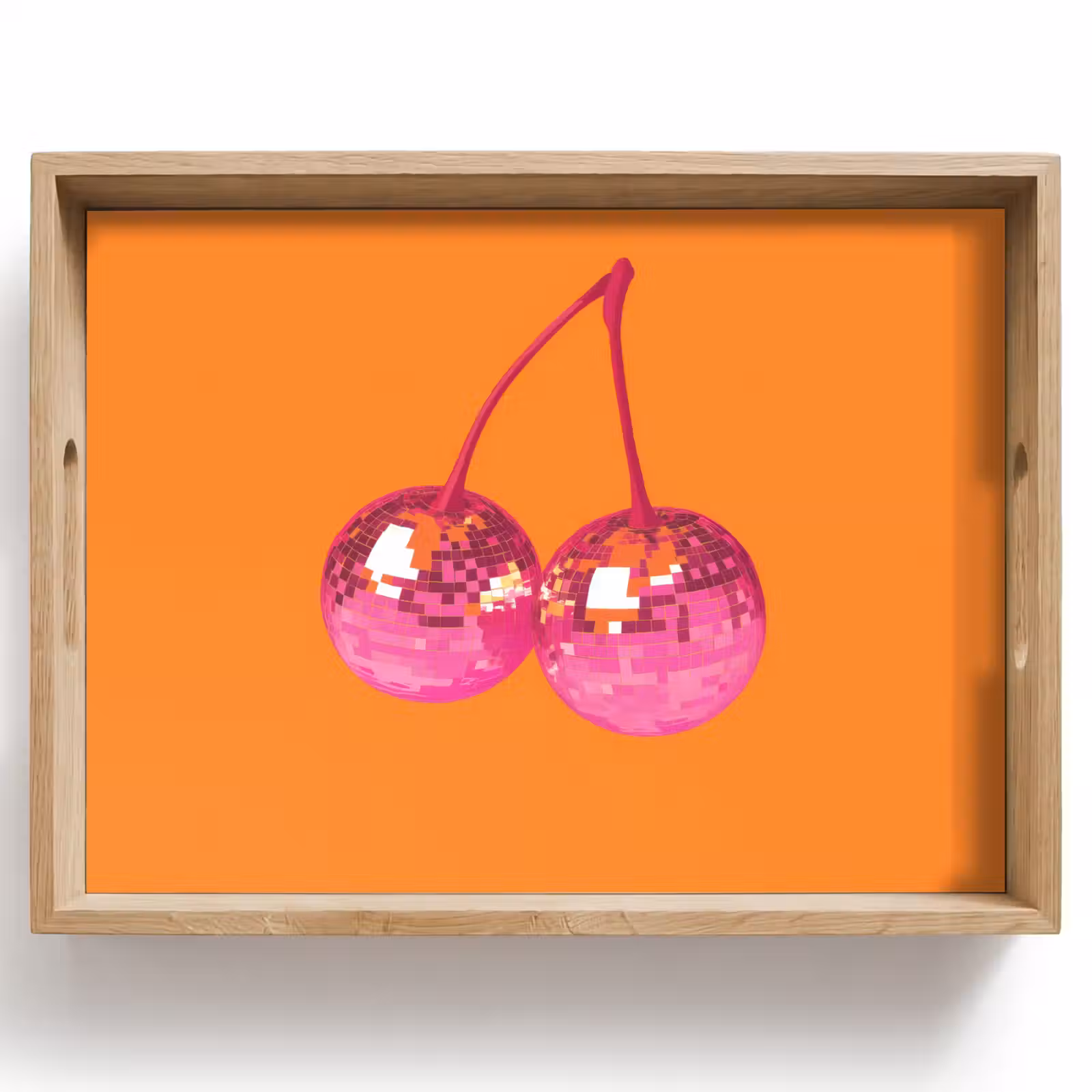 Plateau - Discoballs - Cherry - Miroirs - Pink — 1