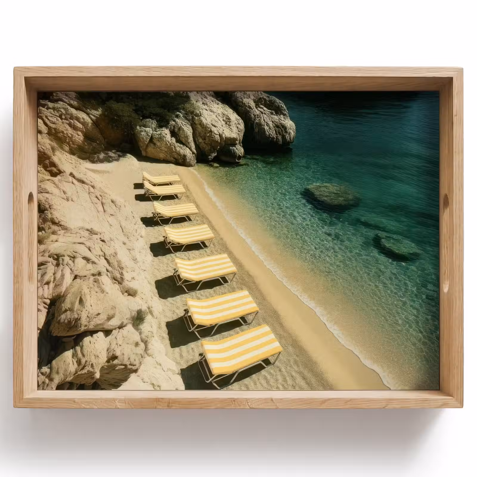 Plateau - Lits de plage - Mer - Pierres - Baie — 1