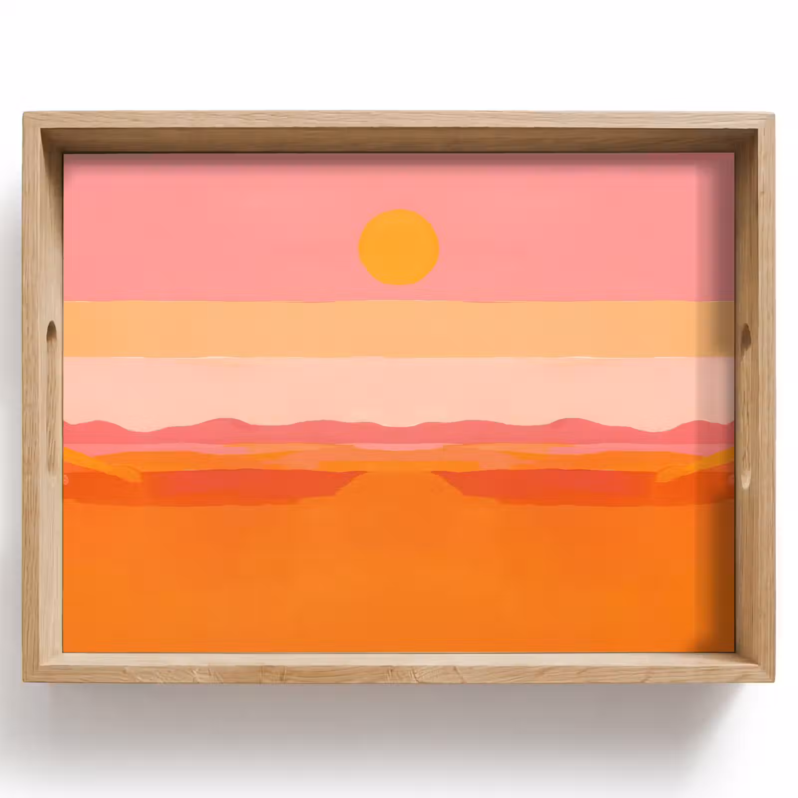 Plateau - Soleil - Abstrait - Paysage - Orange — 1