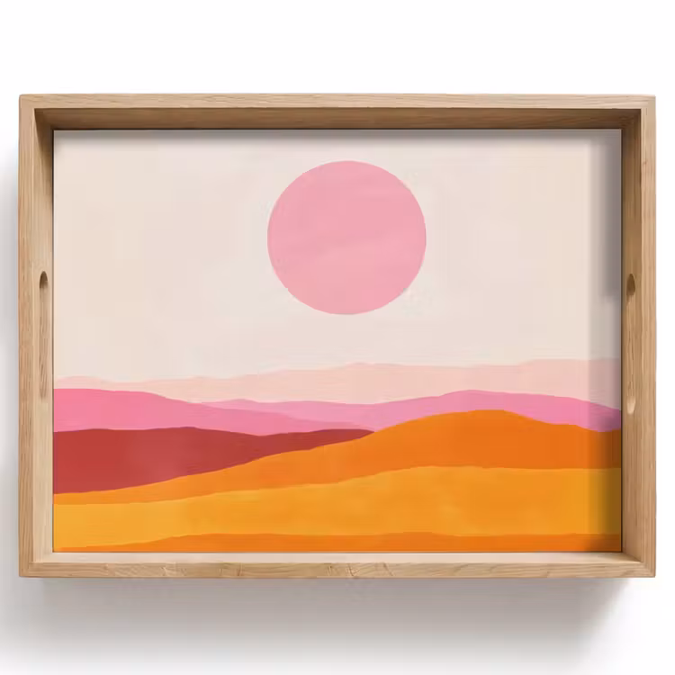 Plateau - Collines - Orange - Soleil - Abstrait — 1