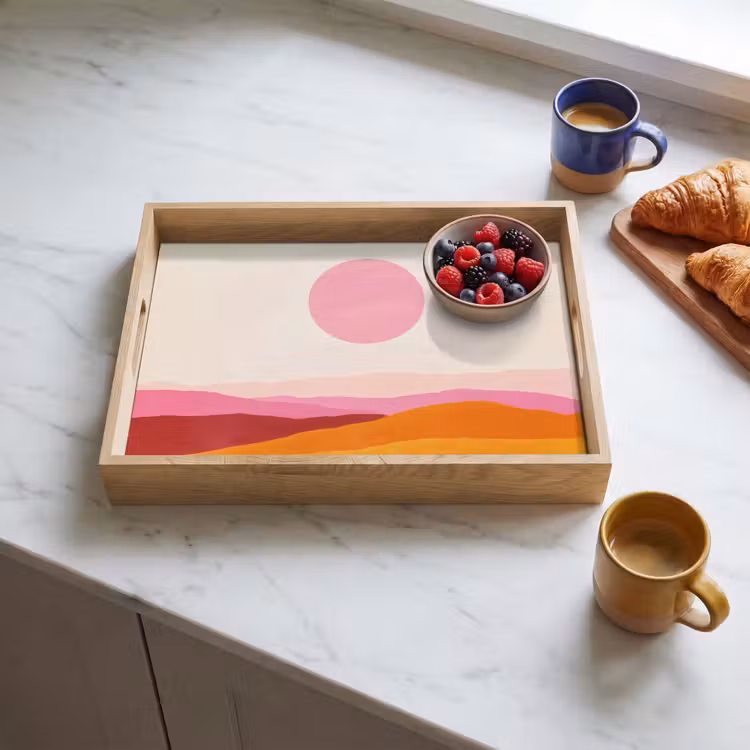 Plateau - Collines - Orange - Soleil - Abstrait — 3
