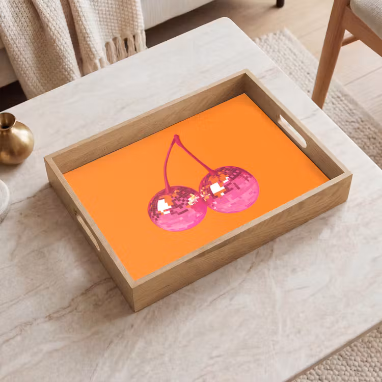 Plateau - Discoballs - Cherry - Miroirs - Pink — 2