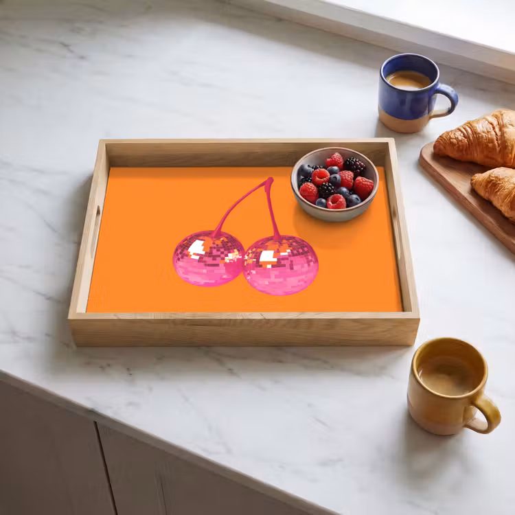 Plateau - Discoballs - Cherry - Miroirs - Pink — 3