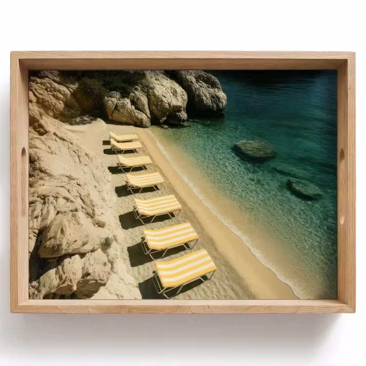 Plateau - Lits de plage - Mer - Pierres - Baie — 1