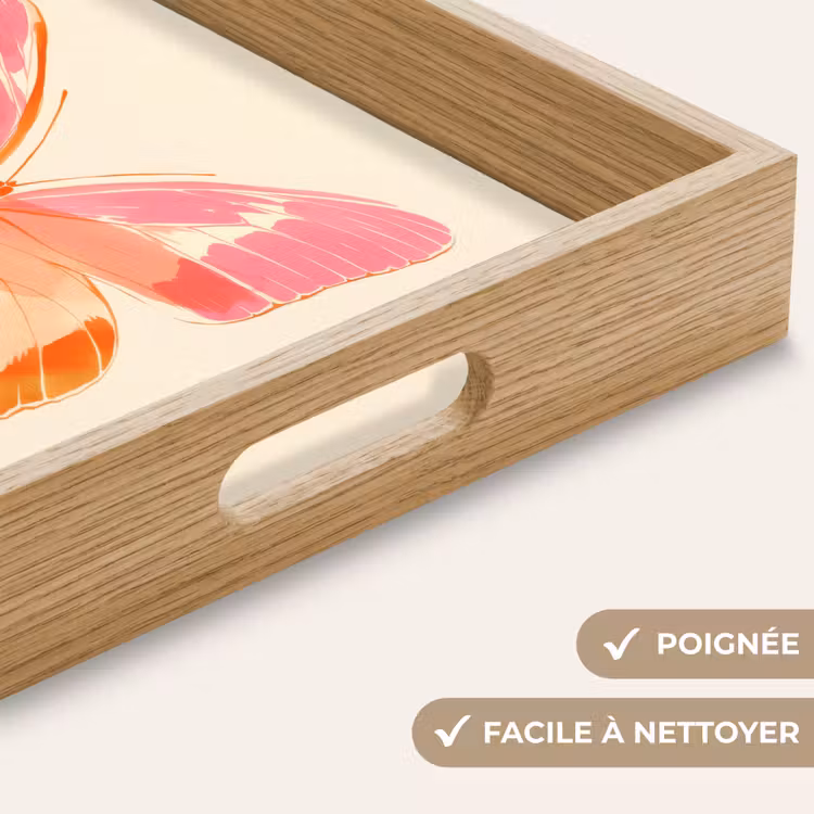 Plateau - Orange - Papillon - Minimaliste — 8