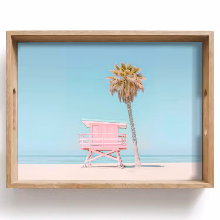 Plateau - Palmier - Maison de plage - Rose — 1